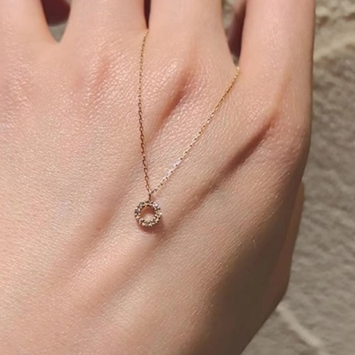 Wholesale Light luxury gold small circle necklace, simple daily commuting feeling, collarbone chain wholesale