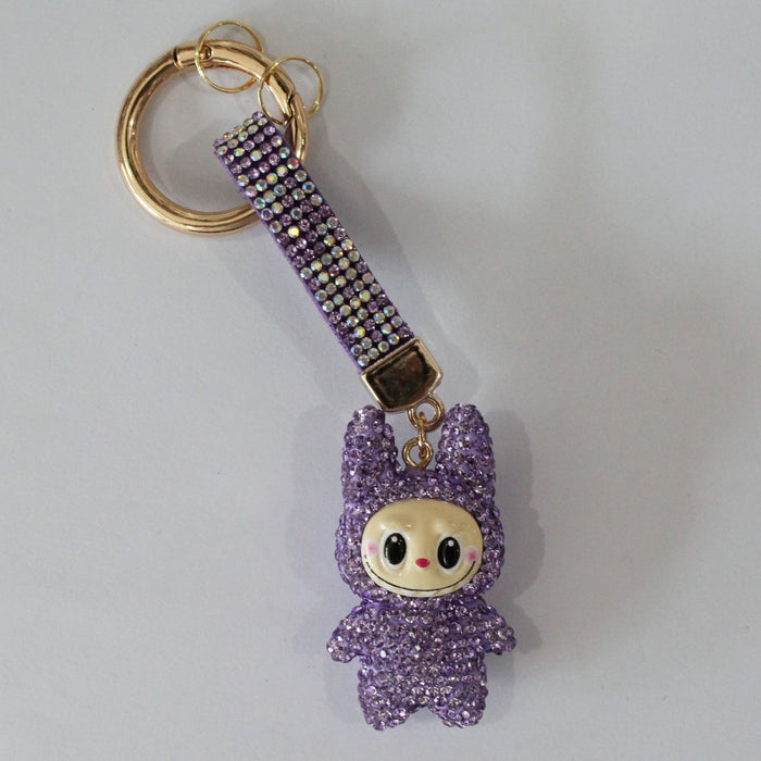 Wholesale Keychain handmade pendant cartoon Rhinestone Keychain