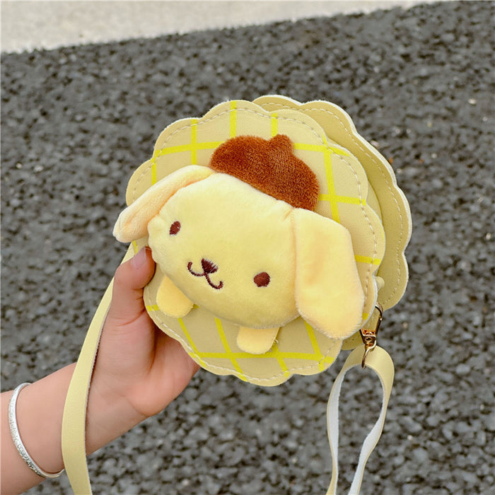 Wholesale Children's bag, stylish girl's baby plush crossbody bag, cute shoulder bag