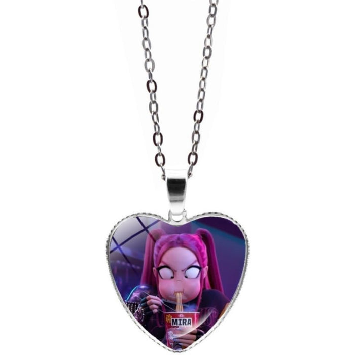 Wholesale Kpop Time Gem Heart Necklace