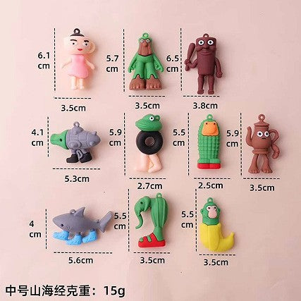 Wholesale Keychain pendant abstract shape school bag pendant