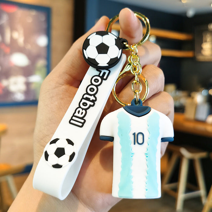 Wholesale Rubber Cartoon Doll Jersey Keychain JDC-KC-Tingm183