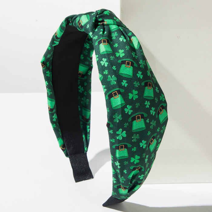 Wholesale Green series clover wide headband