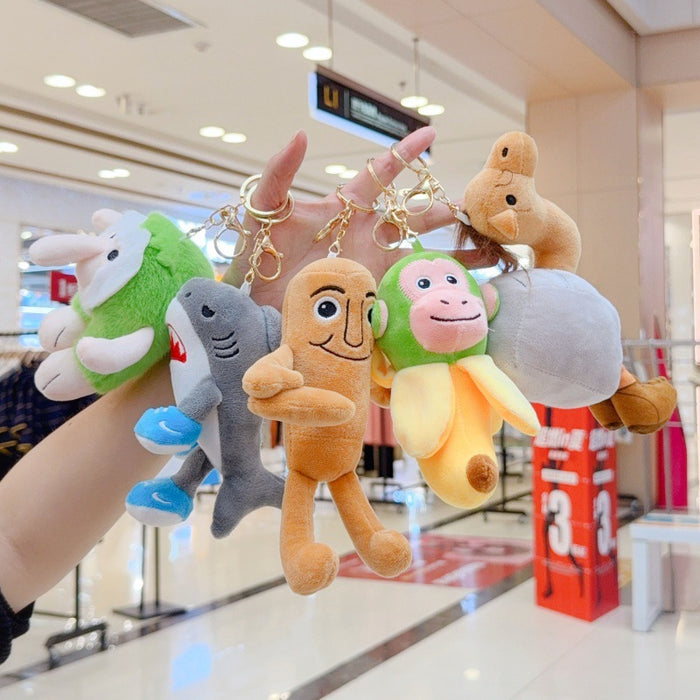 Wholesale Small Doll Wooden Stick Man Keychain Shark Doll