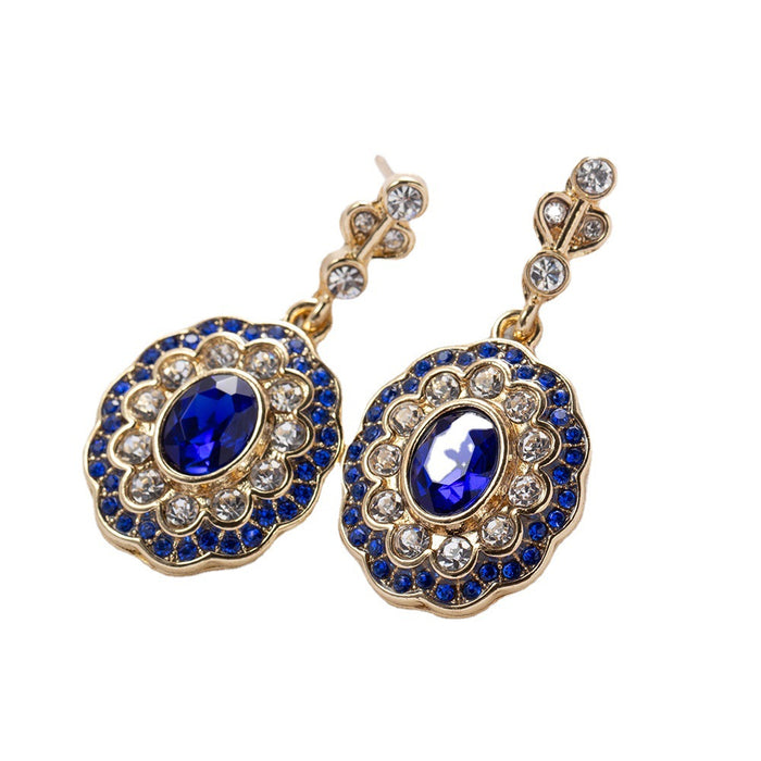 Wholesale Jewelry earrings, earrings, creative sapphire, fashionable rhinestone jewelry, women's earrings