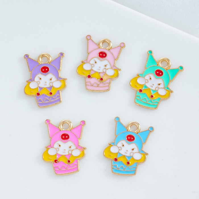 Wholesale 10 PCS DIY Alloy Oil-Drip Cartoon Necklace Pendant