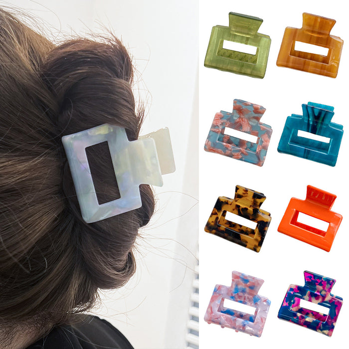 Wholesale Handmade Acetate Medium Hair Claw Square Design for Women Everyday Styling