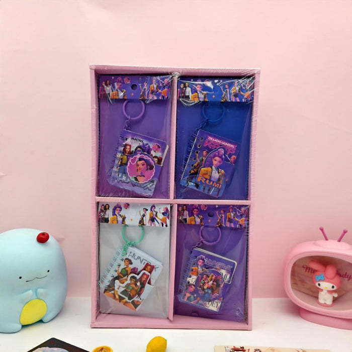 Wholesale KPOP Cartoon Mini Spiral Notebook Keychain