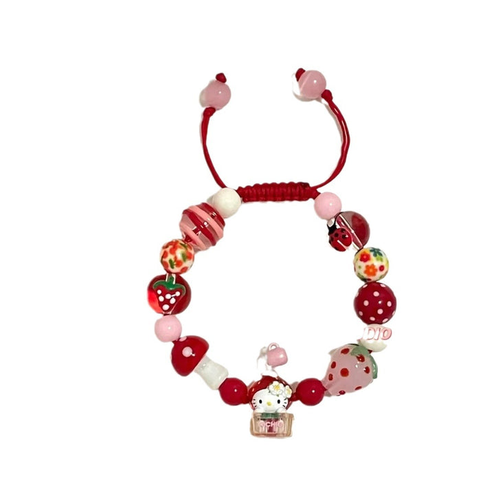Wholesale Cute Cartoon Bracelet Fashion Color Beaded Hand-weave