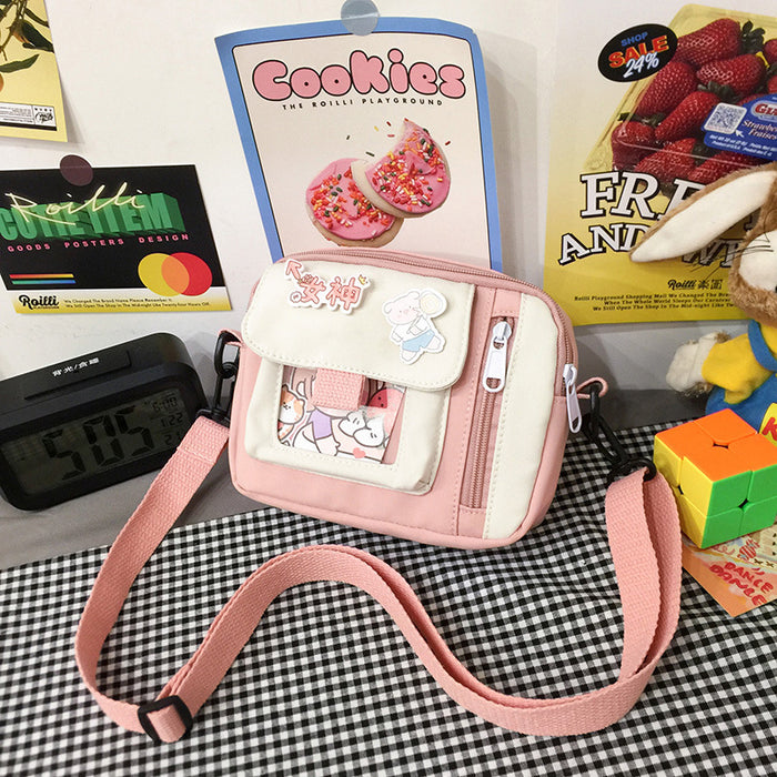 Wholesale Customized new canvas bag, crossbody bag, artistic versatile, cute shoulder bag