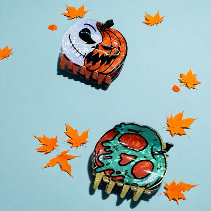 Wholesale  Pumpkin Clip Green Rotten Apple Ghost Shark Clip Punk Style Ponytail Clip Headwear