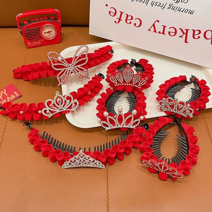 Wholesale Children's ponytail buckle butterfly hairpin hair accessory