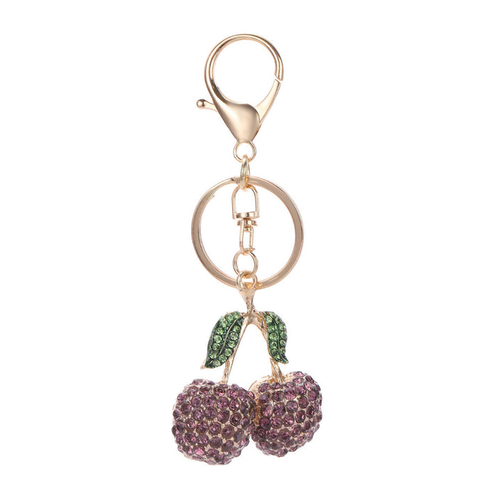 Wholesale Fruit Shaped Metal Keychain Decorative Bag Charm MOQ≥2