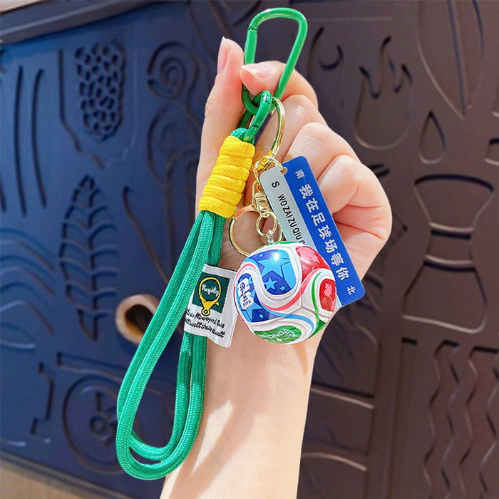 Wholesale Cartoon Football Trophy Keychain ABS Purple Car Key Accessory