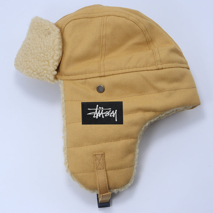 Wholesale Lamb Wool Canvas Double Layer Warm Hat JDC-FH-Duns001