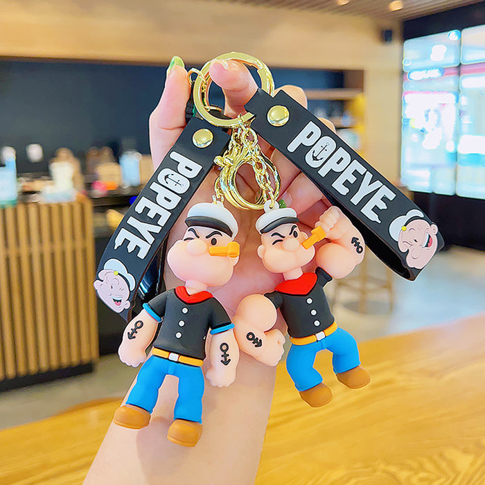 Wholesale Cartoon keychain backpack small pendant creative personality car keychain cute ornament