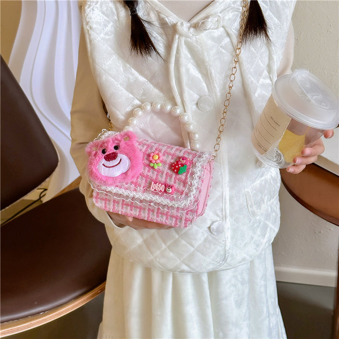 Wholesale Kids Pearl Chain Handbag Shoulder Bag JDC-SD-GSAT003