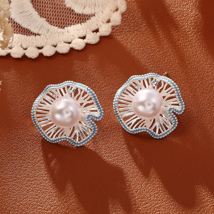 Wholesale Pearl Earrings Silver Needle Earrings for Women Small Jewelry