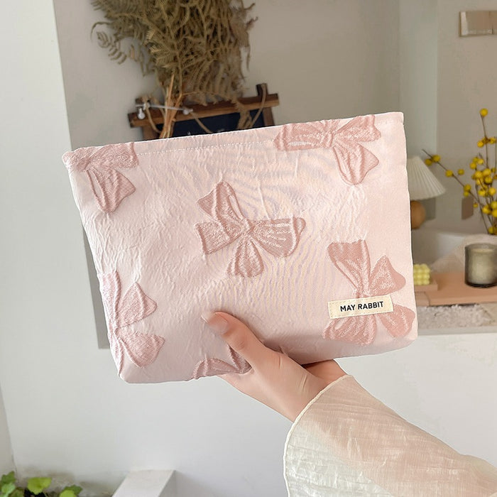 Wholesale Vintage relief makeup bag, large capacity canvas bag, inner liner bag