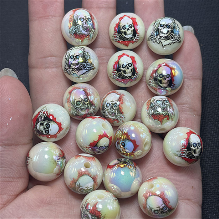 Wholesale 200pcs Halloween Series Acrylic Electroplated Beads JDC-BDS-Xiaox001