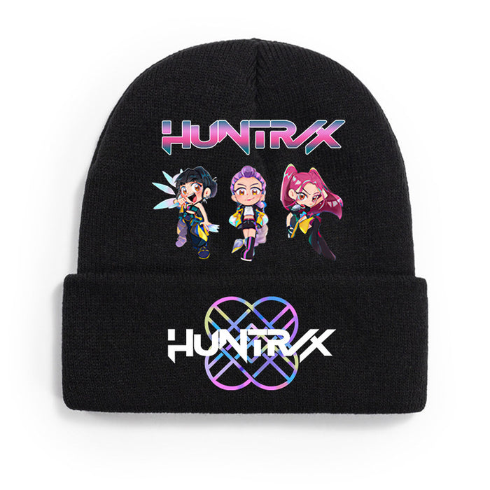 Wholesale Kpop Printed Knit Hat Fleece Hat