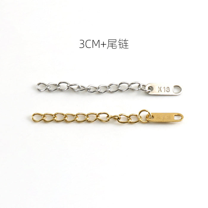 Wholesale Stainless Steel DIY Handmade Jewelry Necklace Accessories Extension Chain JDC-NE-ZhongYao003