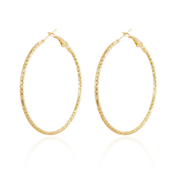 Wholesale design sense fashion thin ring earrings exaggerated large ring geometric earrings