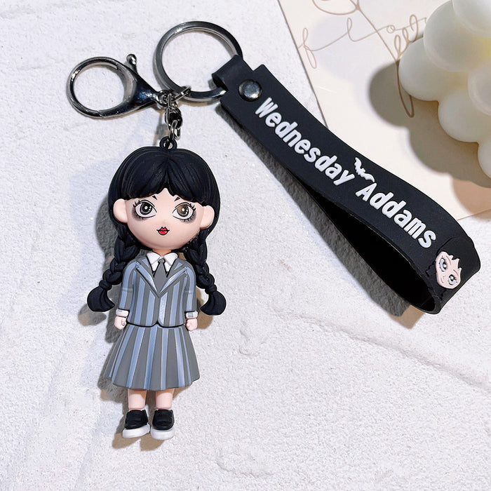 Wholesale Silicone Keychain Doll School Bag Pendant