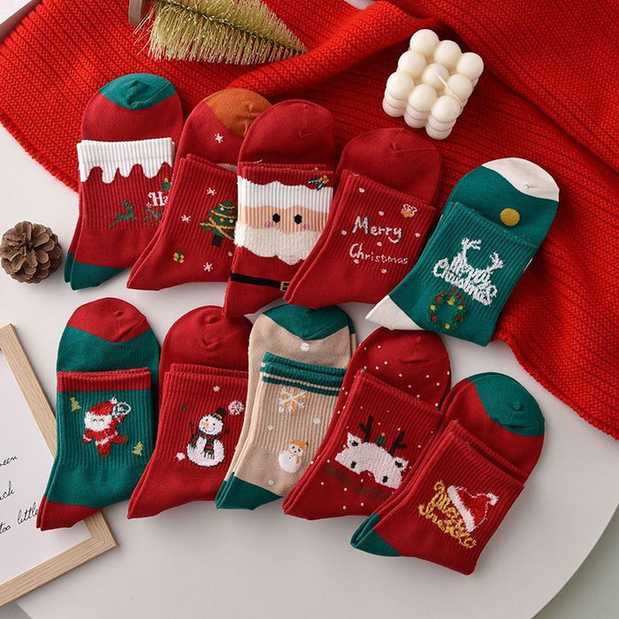 Alces altos nuevos calcetines de algodón de Navidad jdc-sk-zhongy001