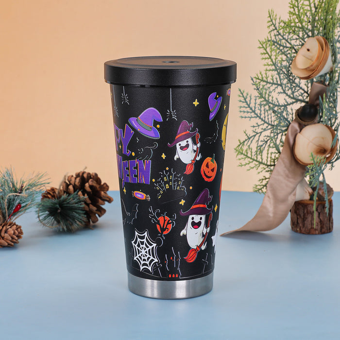 Wholesale Stainless Steel Insulated Cup  Large-Capacity Car Cup Printed Double-Lid Beer Cup Customization