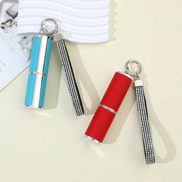 Wholesale Perfume Bottle Leather 8ml Twist Press Keychain JDC-KC-ZY040