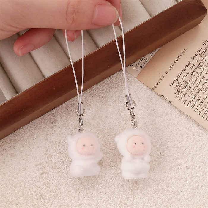 Wholesale Flocking Resin Bear Pendant Cute Pendant Bag Keychain Decorative Accessories