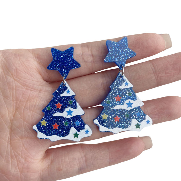 Wholesale Christmas series holiday earrings Christmas balls socks gloves Christmas tree acrylic earrings