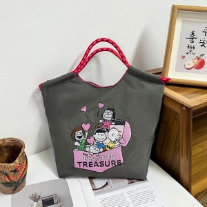 Wholesale Embroidered canvas crossbody bag zipper shoulder bag women' s fashionable handbag