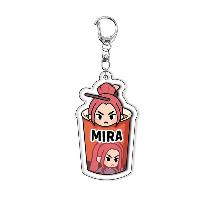 Wholesale Acrylic double-sided keychain anime peripheral backpack pendant