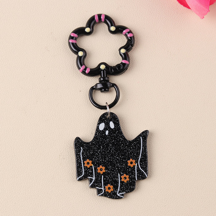 Wholesale  Series Pumpkin Skull Acrylic Keychain Color Ghost Hanging Ornaments