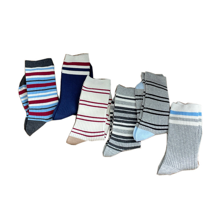 Wholesale Socks made of cotton, mid tube socks, striped pile socks, long socks