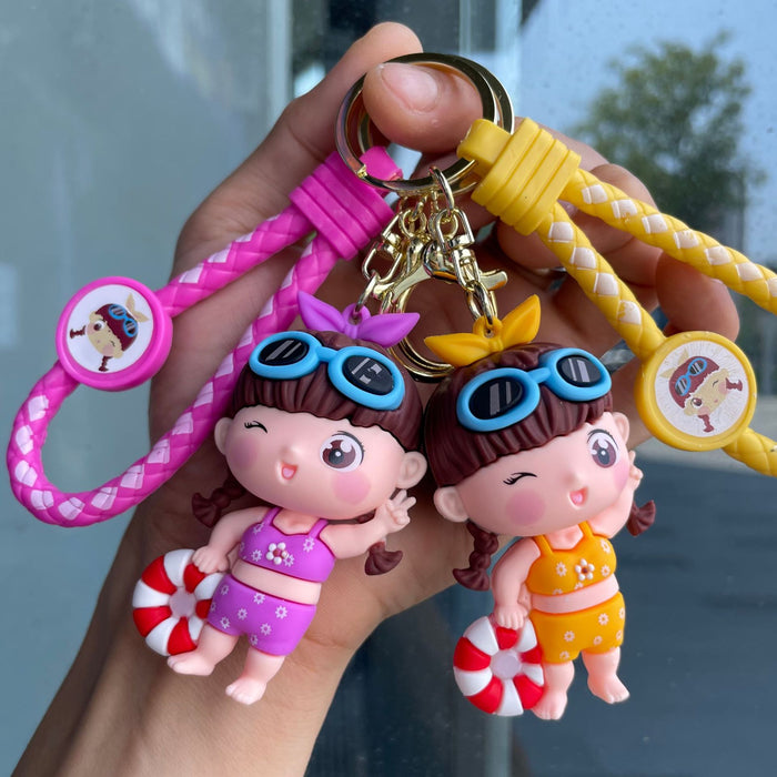 Wholesale Keychain Cute Doll Cartoon Car Keychain Couple Backpack Pendant Exquisite Small Gift