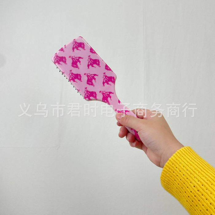 Wholesale Printed Plastic Long Hair Comb JDC-CM-JunShi001