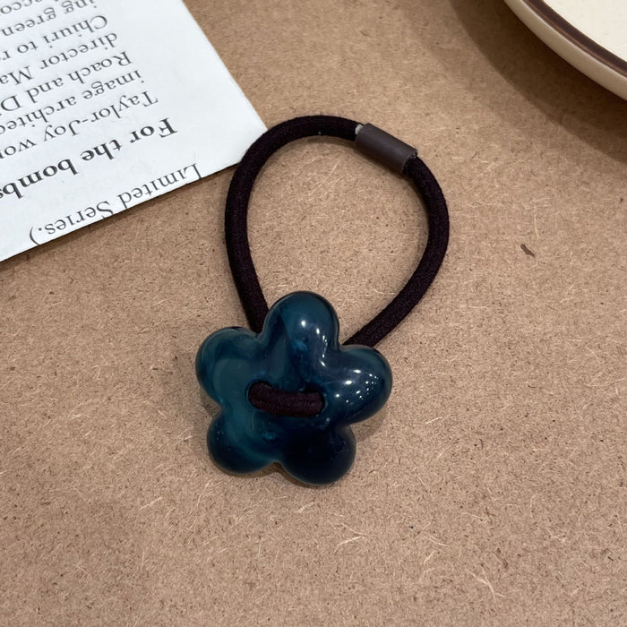 Wholesale Acrylic Flower Hair Rope Fashion Beaded Hair Rope Hair Strap Hair Accessories