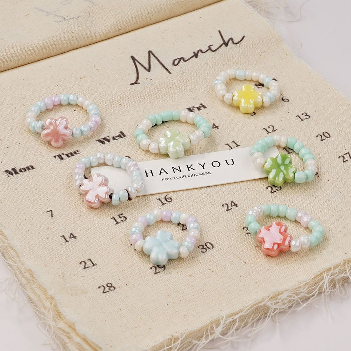 Wholesale New Ceramic Flower Ring Wholesale Student Versatile Handpiece