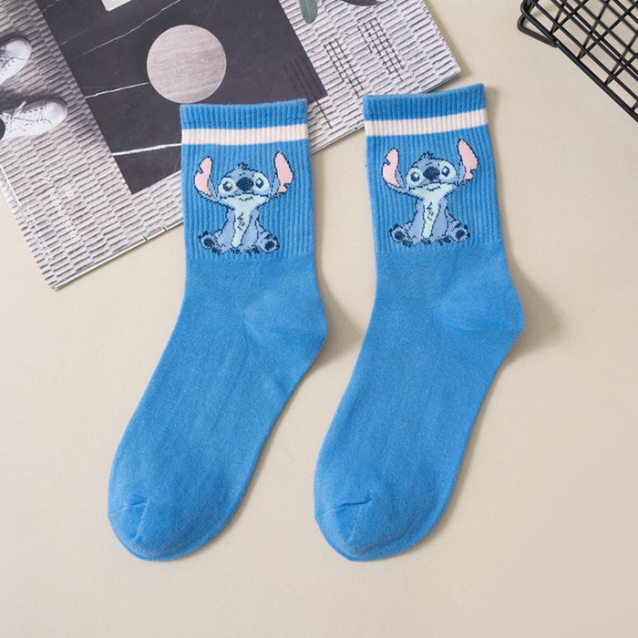 Wholesale New socks with a cute cartoon cartoon cartoon style, women's socks in the middle tube, long tube socks