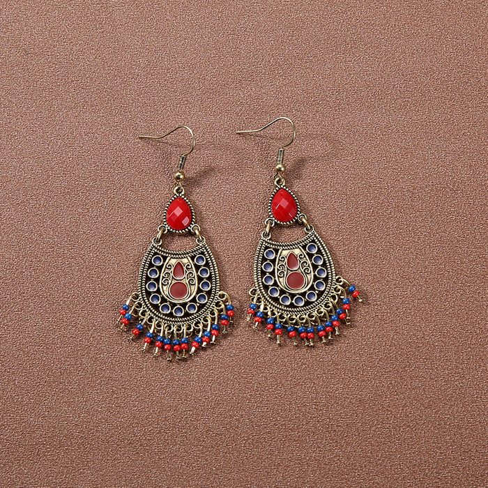 Wholesale Alloy Bohemian Ethnic Style Su Long Earrings JDC-ES-Gumi011