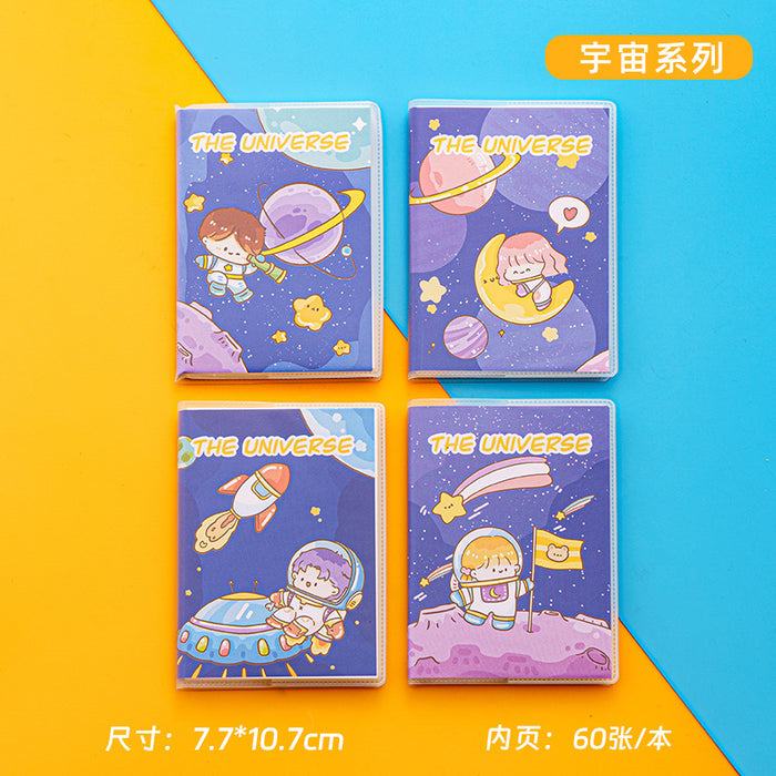 Wholesale 4pcs/set Cute Cartoon Notebooks 4-Pack 60-Page PP Cover Ideal for Office School
