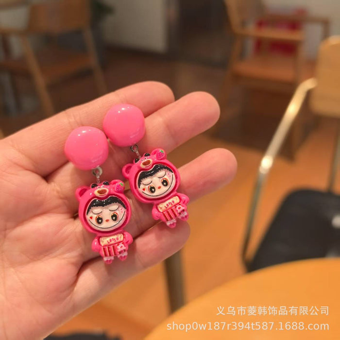 Wholesale Handmade new silver needle fun earrings ear clip niche design