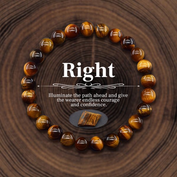 Wholesale Tiger eye crystal natural stone elastic rope beaded bracelet new bracelet