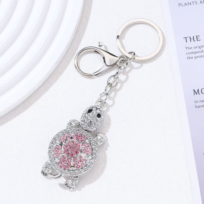 Wholesale Creative Turtle Diamond Alloy Keychain Girls Fashion Bag Pendant Car Pendant