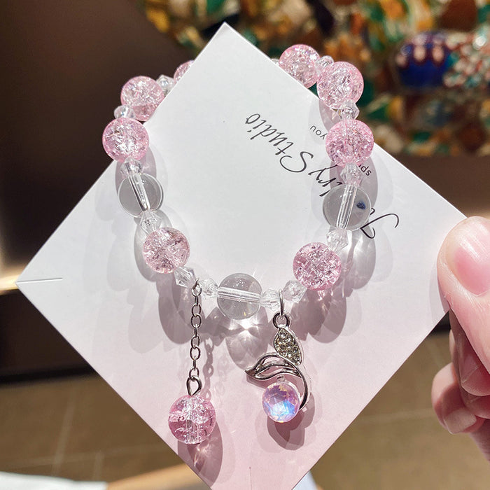 Wholesale Fish Tail Glass Beaded Bracelet Handmade Fashion Jewelry Accessory MOQ≥3
