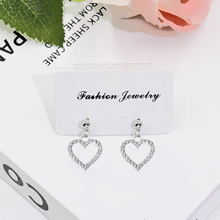 Wholesale Alloy Openwork Heart Earrings