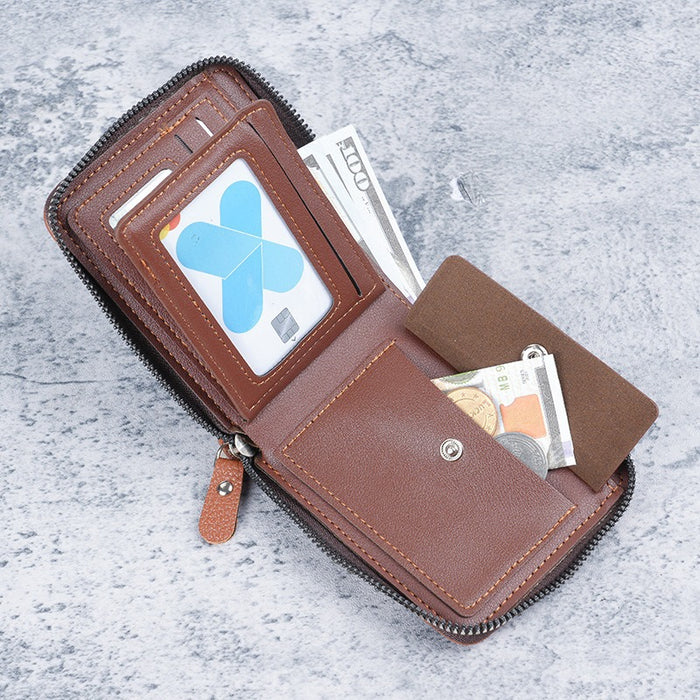 Wholesale Letter Print Men' s PU Leather Wallet Vertical Business Card Holder Everyday Office Gift Boutique Accessory